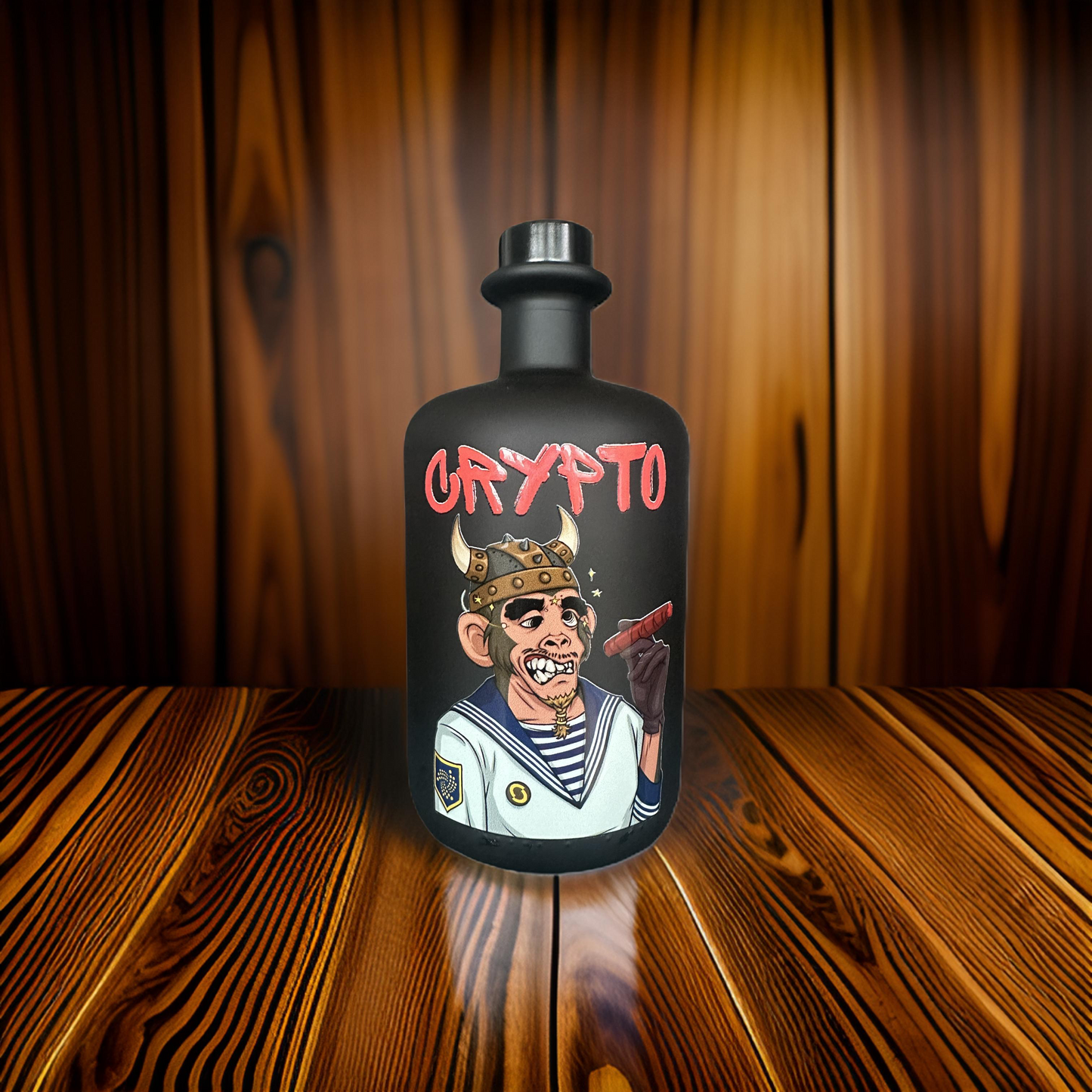 Custom Crypto-Gin bottle