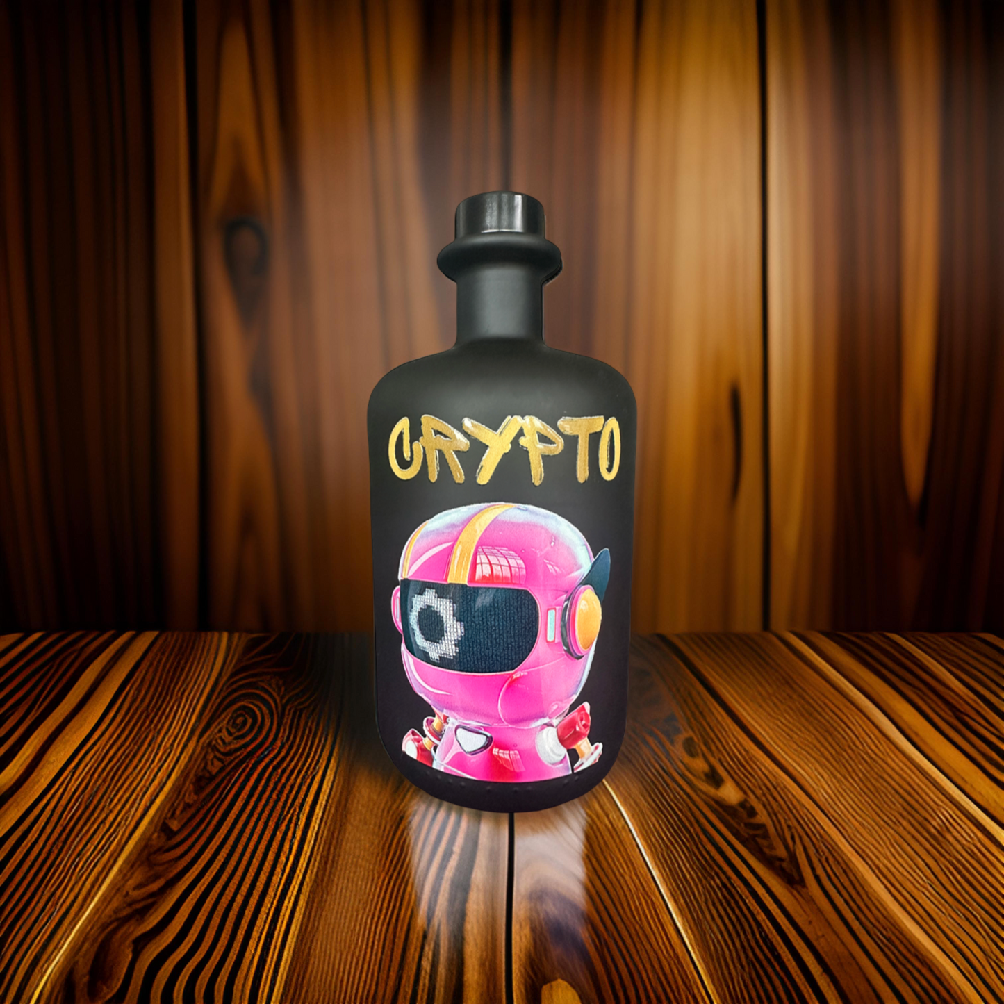 Custom Crypto-Gin bottle