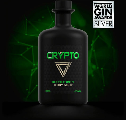 Custom Crypto-Gin bottle